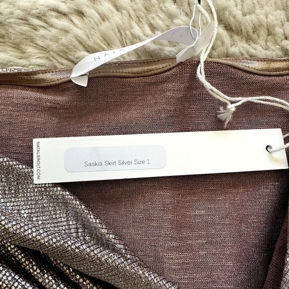 NWT* SOLD OUT* Natalie Rolt X REVOLVE Saskia Skirt in Silver Size 1 (SMALL) - Picture 8 of 11
